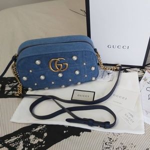 GG Marmont SM Matelassé Denim Crossbody Bag *SOLD*